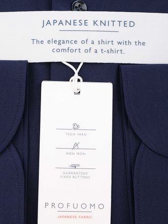 Profuomo Japanese Knitted Hemd Navy