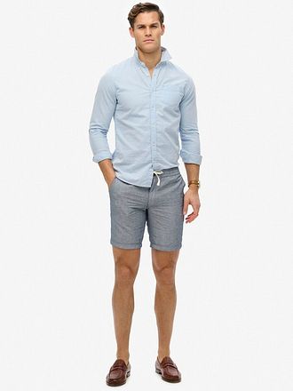 Superdry Shorts Linen Merchant Navy Stripe