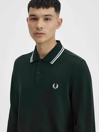 Fred Perry Langermet Polo Mørkegrønn T50