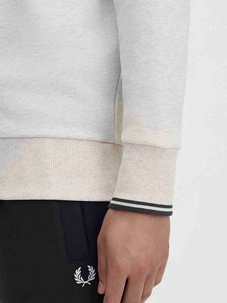 Fred Perry Halvglidelås Genser Melange Beige