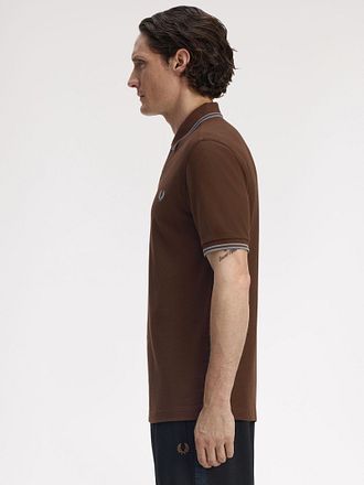 Fred Perry Polo Twin Tipped M3600 Brun 49A