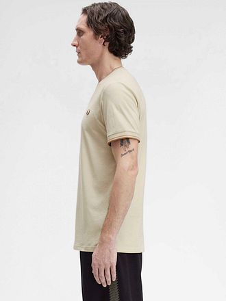 Fred Perry Twin Tipped T-shirt Beige Z53