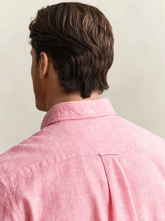 Gant Chemise Lin Coton Rose