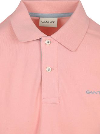 Gant Contrast Piqué Poloshirt Bubbelgum Rosa