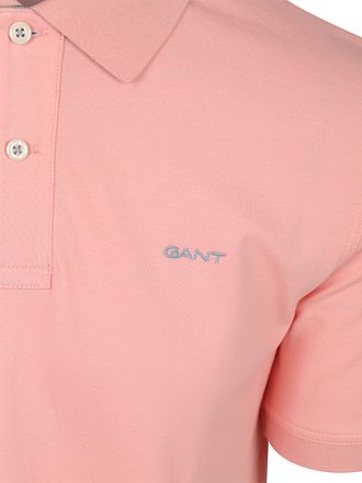 Gant Contrast Piqué Poloshirt Bubbelgum Rosa