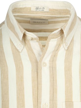 Gant Cotton Linen Shirt Stripe Beige
