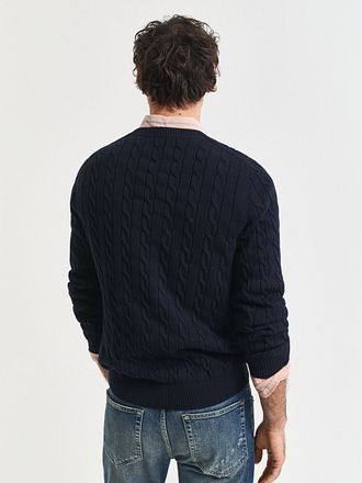 GANT Genser Kabel Marineblå