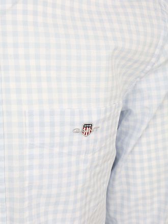 GANT Hemd Gingham Poplin College Hellblau