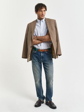 GANT Hemd Gingham Poplin College Hellblau