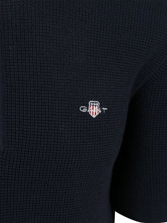 Gant Knitted Polo Shirt Navy