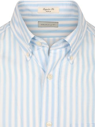 Gant Overhemd Stripe Poplin Classic Blauw