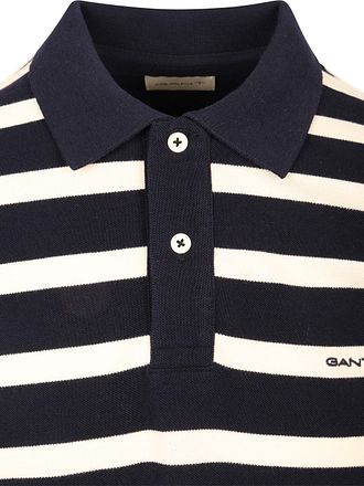 Gant Polo Shirt Stripe Navy White