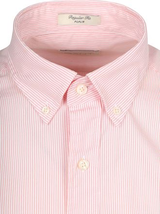 Gant Poplin Banker Hemd Streep Roze