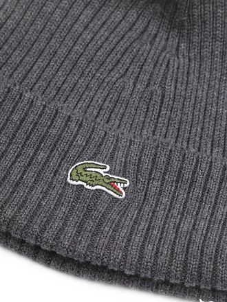 Lacoste Stickad Mössa i Ull Antracit