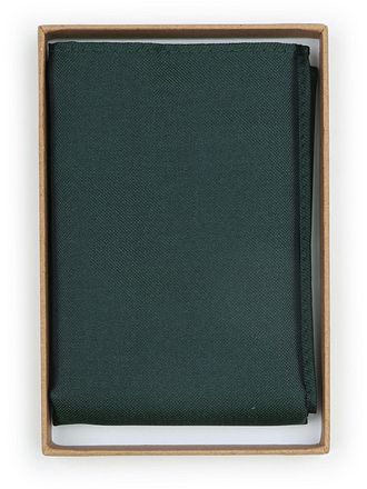 Suitable Silk Pocket Square Dark Green