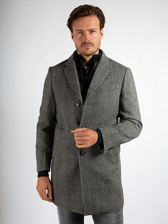 Suitable Coat Wool Pepita Pepper Grey