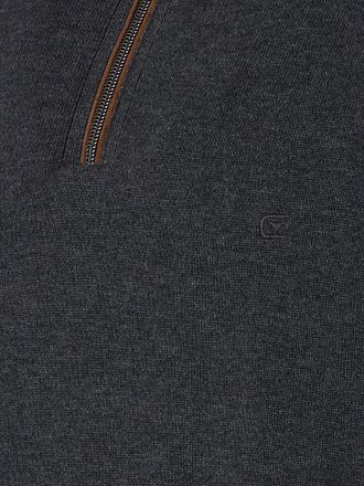 CASAMODA Halfzip Pullover Solid Anthracite