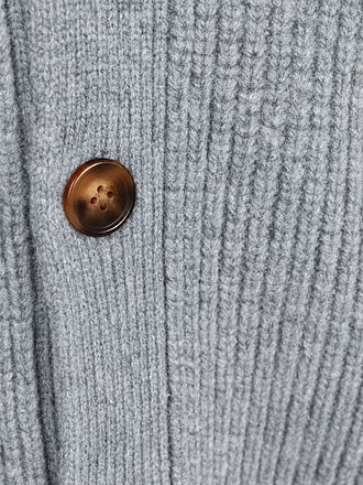 Steppin' Out Button Cardigan Laine d’agneau grise