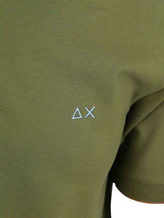 Sun68 Poloshirt Lille Stribet Krave Olivengrøn