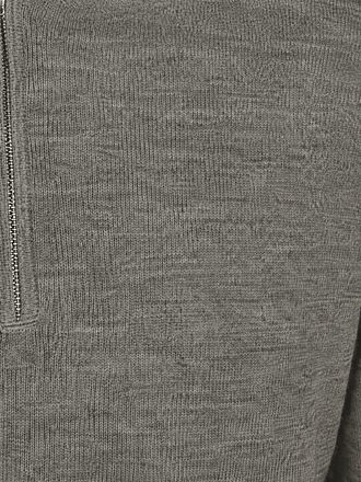 Profuomo Half Zip Pullover Merinowol Groen