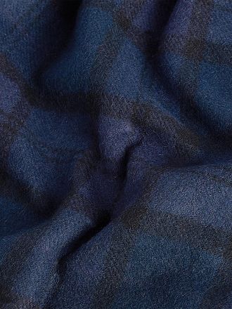 Barbour Tartanhalsduk i lammull, mörkblå