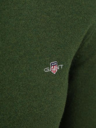 Gant Genser i Lammeull Mosgrønn