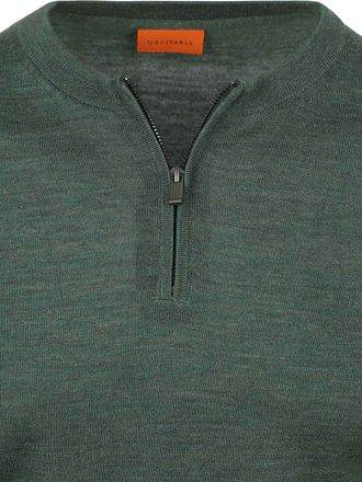 Suitable Crew Zip Merino Grønn