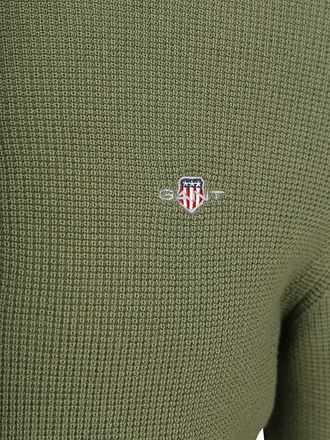Gant Half Zip Genser Micro Textured Grønn