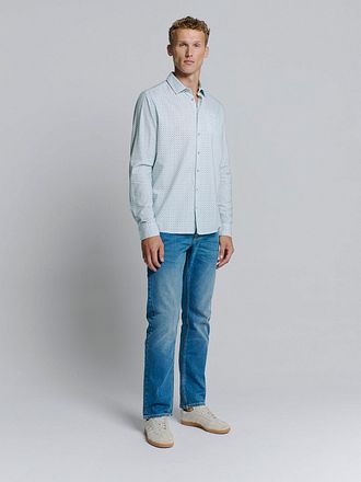 No Excess Hemd mit Musterdruck Hellblau
