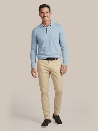Suitable Compact Cotton Poloshirt Stahlblau