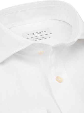 Profuomo Skjorte Linen Hvid