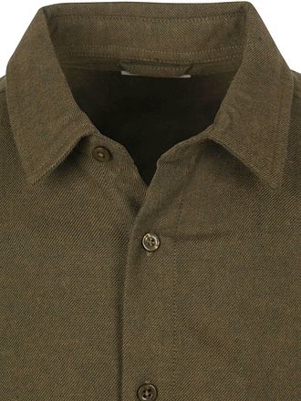Knowledge Cotton Apparel Flanellskjorta Mörkgrön