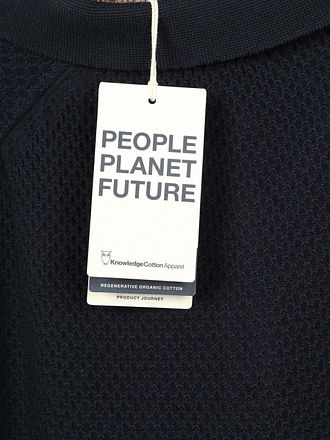 KnowledgeCotton Apparel Polo i strikk, marineblå