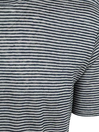 KnowledgeCotton Apparel T-shirt Navy stripe