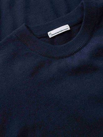 KnowledgeCotton Apparel Tröja i ull Marinblå