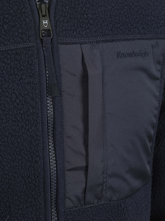 KnowledgeCotton Apparel Väst i Fleece Marinblå
