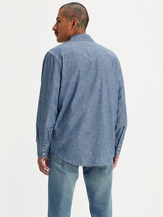 Levi's Barstow Western Skjorte Mid Blå