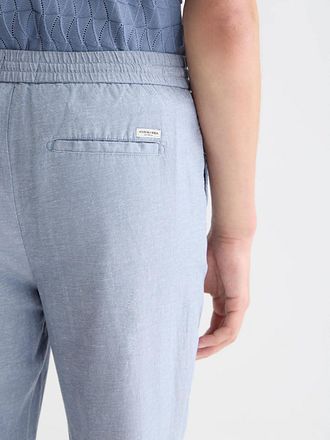 Scotch and Soda Chino Warren Cotton Linen Blauw