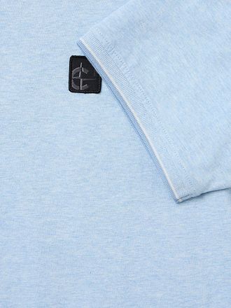 CASAMODA Polo Jersey Tipping Lichtblauw