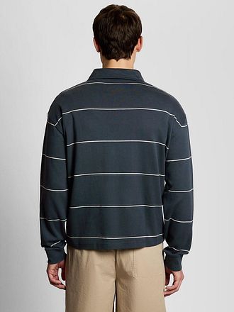 Lyle and Scott Rugby Polo Stripete Marineblå