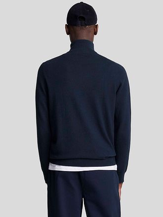 Lyle & Scott Half Zip Pullover Merino Wool Navy