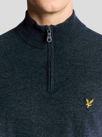 Lyle & Scott Half Zip Pullover Lambswool Navy