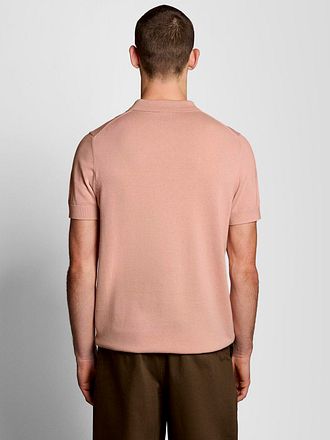 Lyle & Scott Knitted Polo Shirt Grapefruit Pink