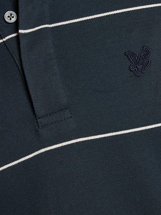 Lyle and Scott Rugby Polo Shirt Stripe Navy