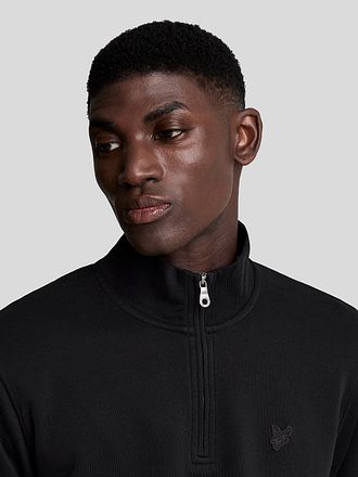 Lyle & Scott Half Zip Genser Tonal Svart