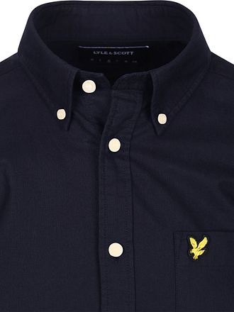 Lyle & Scott Skjorte Oxford Mørkeblå