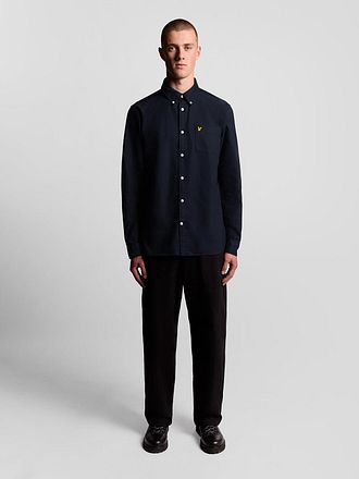 Lyle & Scott Skjorte Oxford Mørkeblå
