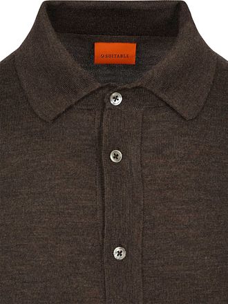 Suitable Cardigan Shirt Merino Marron