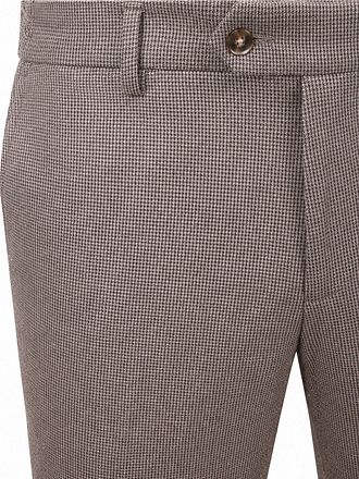 Suitable Pantalon Aiden Pied-de-Poule Tabac