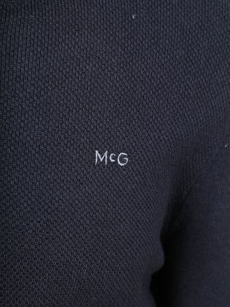 McGregor Half Zip Pullover Merino Wool Structure Navy